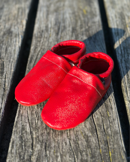 Pantau Krabbelschuh in der Farbe Rot in Echtleder